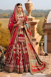 Majestic Scarlet Bridal Lehenga
